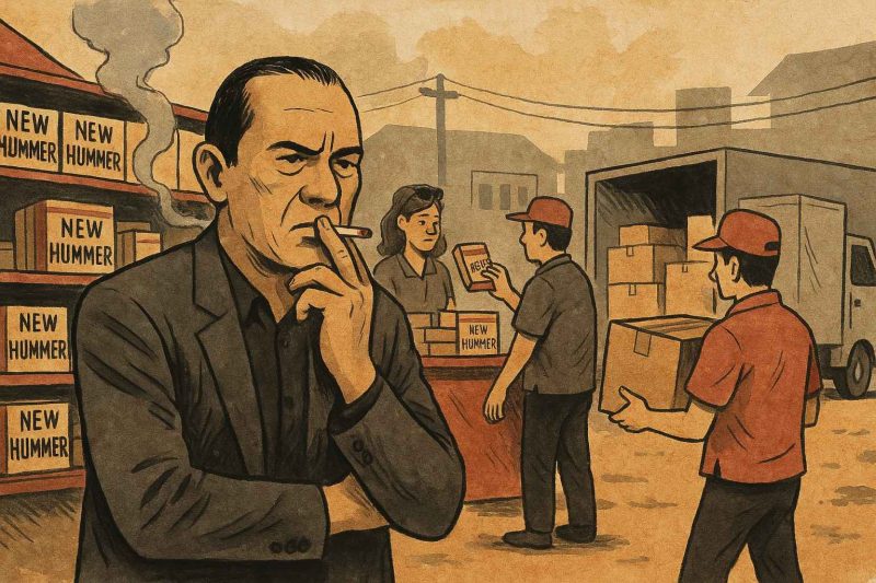 Ilustrasi peredaran rokok ilegal New Humer kian sistematis.