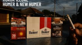 Ilustrasi rokok ilegal Humer dan New Humer di Marketplace.