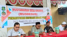 Suasana Musdesus pembentukan Koperasi Merah Putih Desa Bakeong