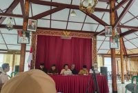 Konferensi pers kesepakatan pemberhentian survei siesmik.