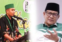 Ketua Umum HMI Cabang Malang, Mirdan Idham (kiri), Muhaimin Iskandar (kanan).