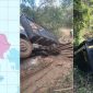 Insiden truk yang guling di Kagean.