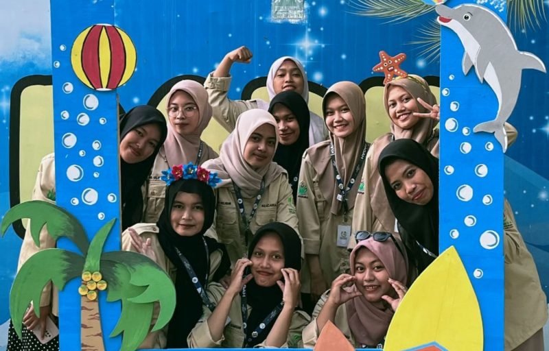 Salah satu spot foto Instagrameble hasil karya mahasiswa KKN UIN Madura di GDP.