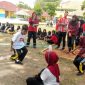 Keseruan lomba di SMPN 3 Kamal.