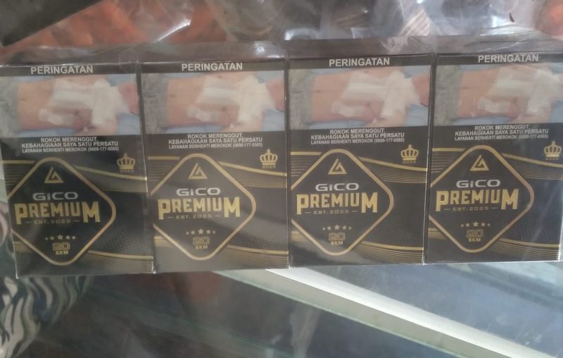 Rokok ilegal merek Gico Premium.