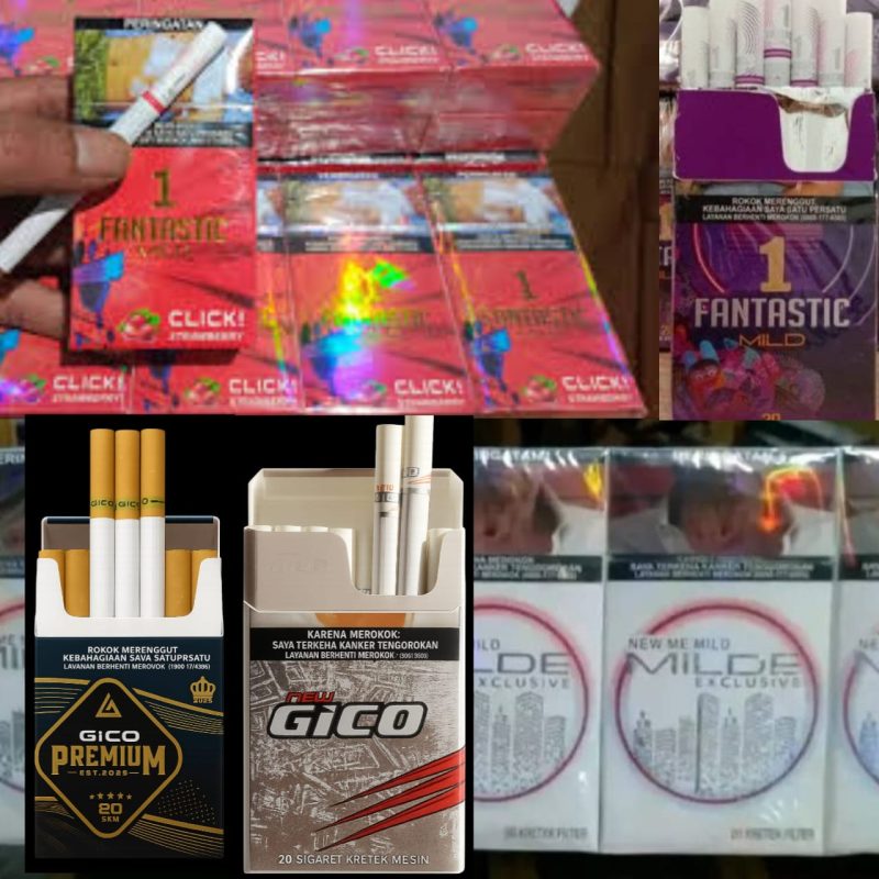 Berbagai merek rokok ilegal yang diduga dimiliki pengusaha berinisial HM.