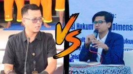 Kast Reskrim Polres Sumenep, AKP Agus Rusdiyanto (kiri), Alfi Rizky Ubbadi selaku Divisi Hukum Dear Jatim, (kanan).