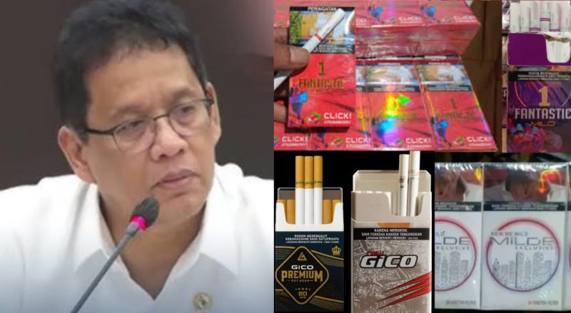 Sejumlah rokok ilegal yang diduga diproduksi di Sumenep.