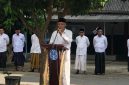 Momen KH. A. Hanif Hasan, memberikan sambutan dalam perayaan HSN 2025