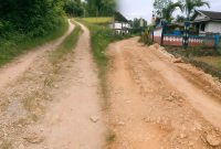 Potret jalan desa di Palengaan Laok, Kabupaten Pamekasan.