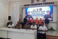 Polres Pamekasaan saat menggelar konferensi pers