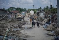 Korban banjir dan longsor di Aceh Taming (Foto/Antara) 