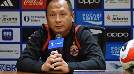 Ricky Nelson Asisten Pelatih Persija Jakarta menargertkan kemenangan tiga poin lawan Bhayangkara FC. Foto/Tangkapan Layar Persija