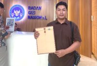 Aktivis Dear Jatim saat menyampaikan laporan MBG Sumenep ke BGN di Jakarta. (Foto: Doc. Fairus/Timesin).