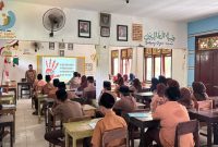 Suasana sosialisasi pencegahan kekerasan seksual di MA Dliyaut Tholibin, Desa Sogian yang diselenggarakan KKN UNIJA. (Foto: Doc. Fairus/Timesin).