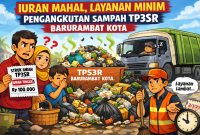 Gambar ilustrasi sampah yang di kelola oleh Bank Sampah Flamboyan 